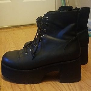 Current Mood Platform Combat Boots